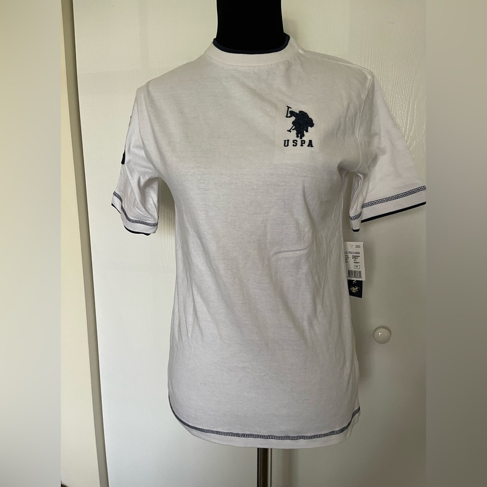 US Polo Association white classy fit T-shirt old money style